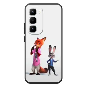 Силиконовый чехол с принтом Зоотрополіс для Infinix Hot 60 Pro Plus (Джуди и Ник)