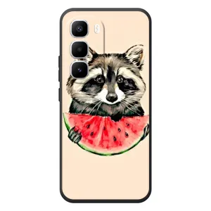 Силиконовый Чехол с Енотами на Infinix Hot 60 Pro Plus (Енот)