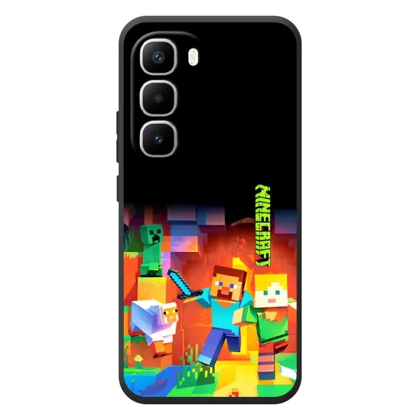 Чехол с рисунком «Герой Майнкрафт» для Infinix Hot 60 Pro Plus