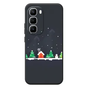 Силиконовый бампер на рождество для Infinix Hot 60 Pro Plus (Город зимний)