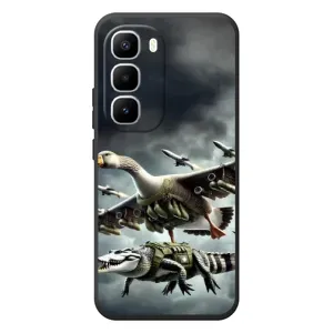 Чохол з мемами траралело тралала для Infinix Hot 60 Pro Plus (Гусіні і крокоділо)