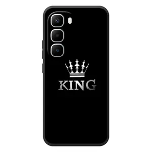 Чохол (Корона на чорному фоні) для Хот 60 Про Плюс (KING)