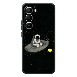 Силіконовый Чохол з принтом "Космонавти" на Infinix Hot 60 Pro Plus (Космонавт на рибалці)