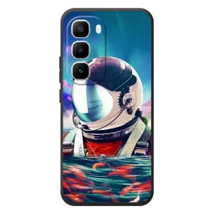 Силіконовый Чохол з принтом "Космонавти" на Infinix Hot 60 Pro Plus (Космонавт у воді)
