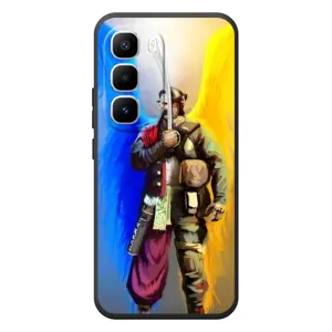 Чехол с картинкой (Патриотический КОЗАК) на Infinix Hot 60 Pro Plus (Козак с крыльями)