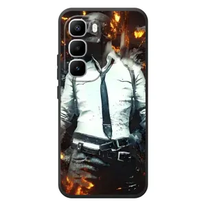 Силиконовый чехол с картинкой "Герой Pubg" на Infinix Hot 60 Pro Plus (Man Пубг)