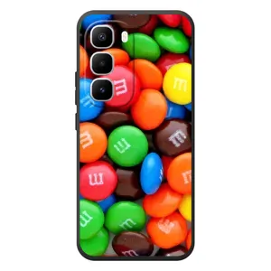 Чехол с изображением вкусной еды для Infinix Hot 60 Pro Plus (Разноцветные M&M'S)
