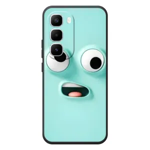 Силиконовые Чехлы (смешные стикеры) для Infinix Hot 60 Pro Plus (Забавное мятное лицо)