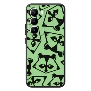 Силиконовый Чехол с Енотами на Infinix Hot 60 Pro Plus (Мордочки Енота)