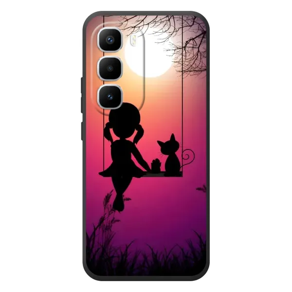 Чехол с рисунком «На качели» для Infinix Hot 60 Pro Plus