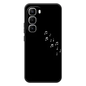 Чохол з картинками на чорному фоні для Infinix Hot 60 Pro Plus (Ноти)