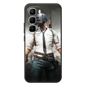 Силиконовый чехол с картинкой "Герой Pubg" на Infinix Hot 60 Pro Plus (Пабг)