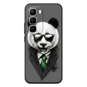 Чехлы с Пандами на Infinix Hot 60 Pro Plus (Панда в очках)
