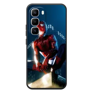Чехол Супергерой Человека Паука на Infinix Hot 60 Pro Plus (Паук на доме)