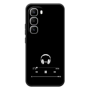 Чохол з картинками на чорному фоні для Infinix Hot 60 Pro Plus (Плеєр)
