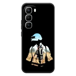 Силиконовый чехол с картинкой "Герой Pubg" на Infinix Hot 60 Pro Plus (Пубг мен)