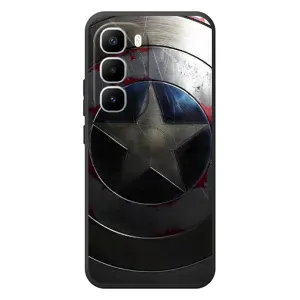 Чехол с Щитом Капитана Америки на Infinix Hot 60 Pro Plus (Ретро Щит Капитана)