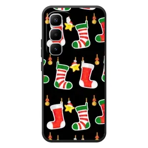 Силиконовый бампер на рождество для Infinix Hot 60 Pro Plus (Рождественские подарки)