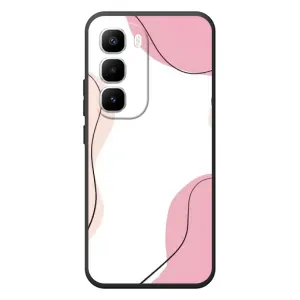 Чохол квітковий дизайн для Infinix Hot 60 Pro Plus (Рожевий фон)
