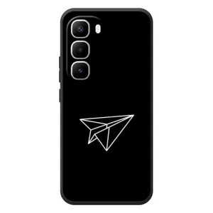 Чохол з картинками на чорному фоні для Infinix Hot 60 Pro Plus (Літак)