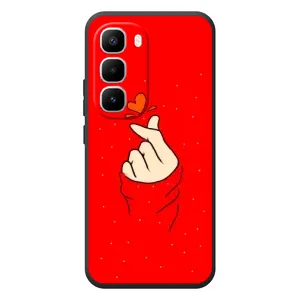 Чехлы (Знак сердечка) на Infinix Hot 60 Pro Plus (Сердце на красном)