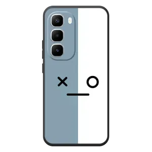 Силиконовые Чехлы (смешные стикеры) для Infinix Hot 60 Pro Plus (Серо-белый)
