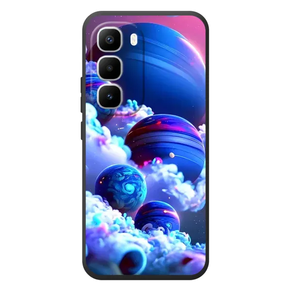 Чехол с рисунком «Синие планеты» для Infinix Hot 60 Pro Plus Чехол с рисунком «Синие планеты» для Infinix Hot 60 Pro Plus
