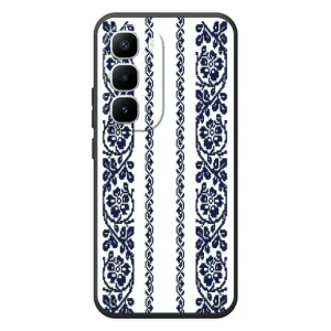 Силиконовый Чехол на Infinix Hot 60 Pro Plus с картинкой Вышиванки (Синяя вышиванка)