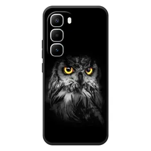 Чехлы с принтом СОВЫ для Infinix Hot 60 Pro Plus (Сова на чёрном)