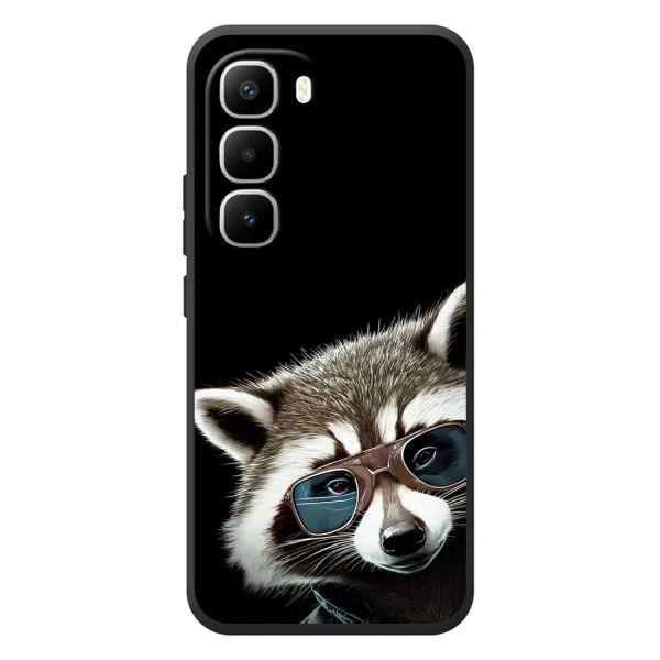 Чехол с рисунком «Стильный Енот» для Infinix Hot 60 Pro Plus Чехол с рисунком «Стильный Енот» для Infinix Hot 60 Pro Plus
