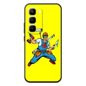 Силиконовый бампер (Работники) на Infinix Hot 60 Pro Plus (Строитель)