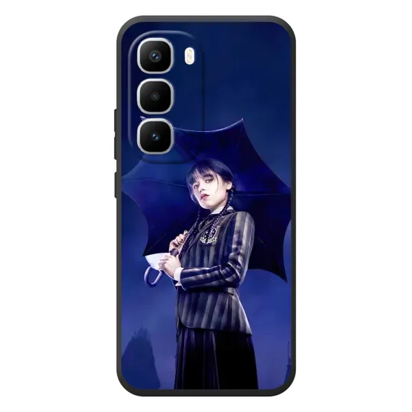 Чехол с рисунком «Уэнсдей с зонтом» для Infinix Hot 60 Pro Plus Чехол с рисунком «Уэнсдей с зонтом» для Infinix Hot 60 Pro Plus