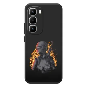 Силиконовый чехол с картинкой "Герой Pubg" на Infinix Hot 60 Pro Plus (В огне)