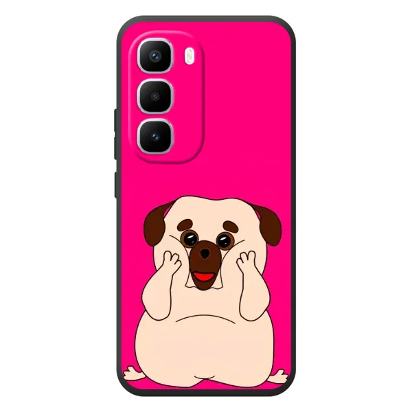 Чехол с рисунком «Веселый Мопсик» для Infinix Hot 60 Pro Plus Чехол с рисунком «Веселый Мопсик» для Infinix Hot 60 Pro Plus