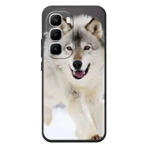 Чехол с Волком на Infinix Hot 60 Pro Plus (Волк на снегу)