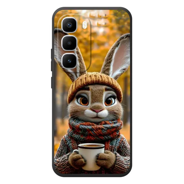 Чехол с рисунком «Зайчик с кофе» для Infinix Hot 60 Pro Plus Чехол с рисунком «Зайчик с кофе» для Infinix Hot 60 Pro Plus