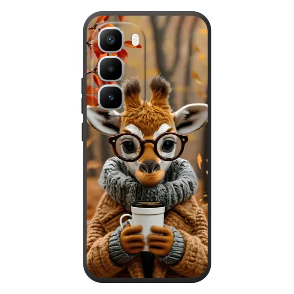 Чехол с рисунком «Жираф с кофе» для Infinix Hot 60 Pro Plus Чехол с рисунком «Жираф с кофе» для Infinix Hot 60 Pro Plus