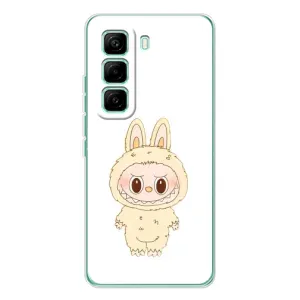 Чехол с принтом Лабубу для Infinix Hot 60 Pro (Бежевый Лабубу)