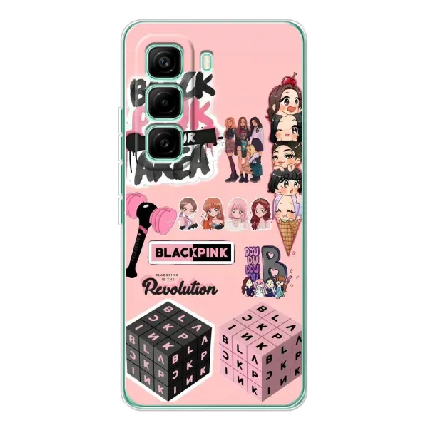 Чехол с рисунком «BLACK PINK коллаж» для Infinix Hot 60 Pro Чехол с рисунком «BLACK PINK коллаж» для Infinix Hot 60 Pro