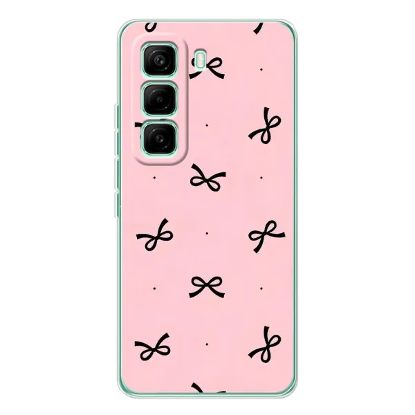 Чехол с рисунком «Черные бантики» для Infinix Hot 60 Pro Чехол с рисунком «Черные бантики» для Infinix Hot 60 Pro