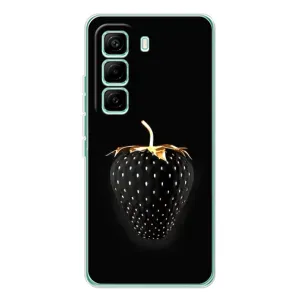 Чехол с изображением вкусной еды для Infinix Hot 60 Pro (Чёрная клубника)