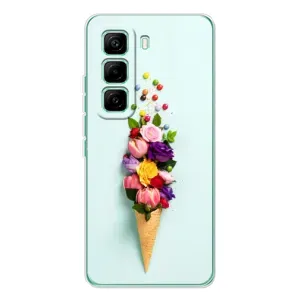 Чохли з тематикою "КВІТИ" на Infinix Hot 60 Pro (Квітка-морозиво)