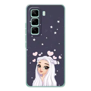 Чохол Стильні дівчата на Infinix Hot 60 Pro (Дівчина та серця)