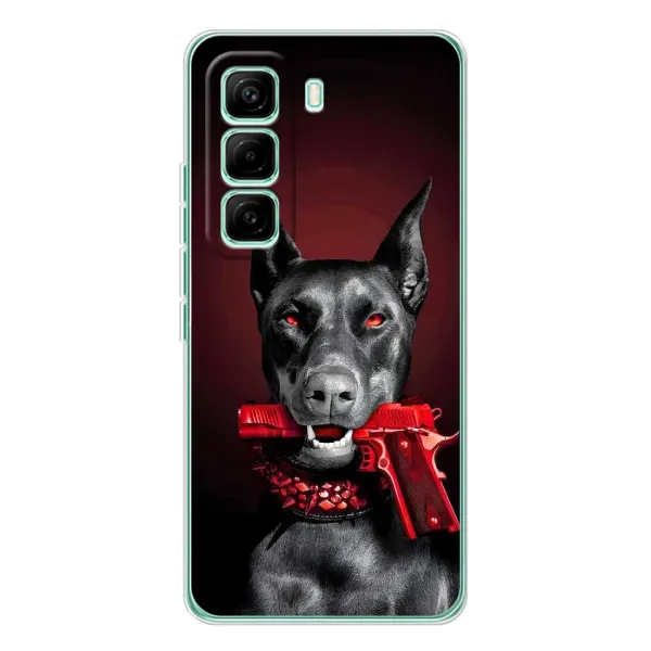 Чехол с рисунком «Доберман злой» для Infinix Hot 60 Pro Чехол с рисунком «Доберман злой» для Infinix Hot 60 Pro