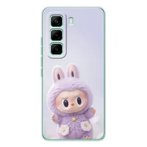 Чехол с принтом Лабубу для Infinix Hot 60 Pro (Фиолетовый Лабубу)