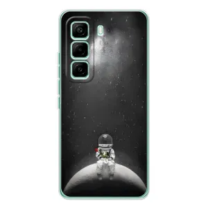 Силіконовый Чохол з принтом "Космонавти" на Infinix Hot 60 Pro (Космонавт романтик)