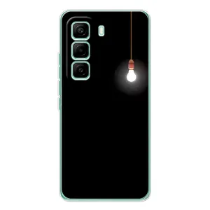 Чохол з картинками на чорному фоні для Infinix Hot 60 Pro (Лампочка)