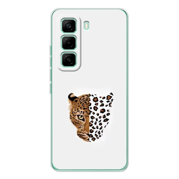 Чехол с рисунком «Леопард на белом» для Infinix Hot 60 Pro Чехол с рисунком «Леопард на белом» для Infinix Hot 60 Pro