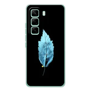 Чохол з картинками на чорному фоні для Infinix Hot 60 Pro (Листя)