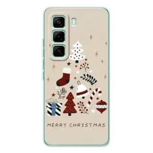 Чехол Санта Клаус для Infinix Hot 60 Pro (Merry Christmas)